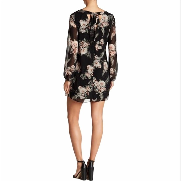 BCBGeneration Long Sleeve Tie Back Mini Dress - Picture 3 of 16